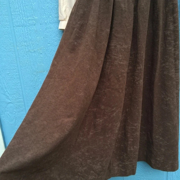 Vintage Button Down Long Sleeve Pleated Midi Skirt Women’s Plus Size 14 - Picture 6 of 11